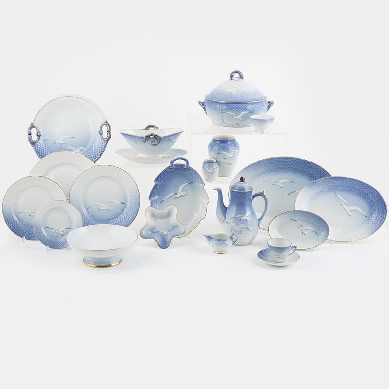 A 95-piece porcelain coffee and dinner service, "Måsen", Bing & Grøndahl, Denmark.