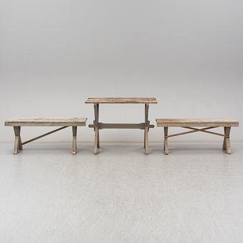 TRÄDGÅRDSGRUPP, 3 delar, 1900-talets första hälft.