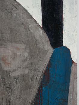 Fredrik Wretman, polyptych, 4 pieces, oil on metal, signed and dated -86 on verso.