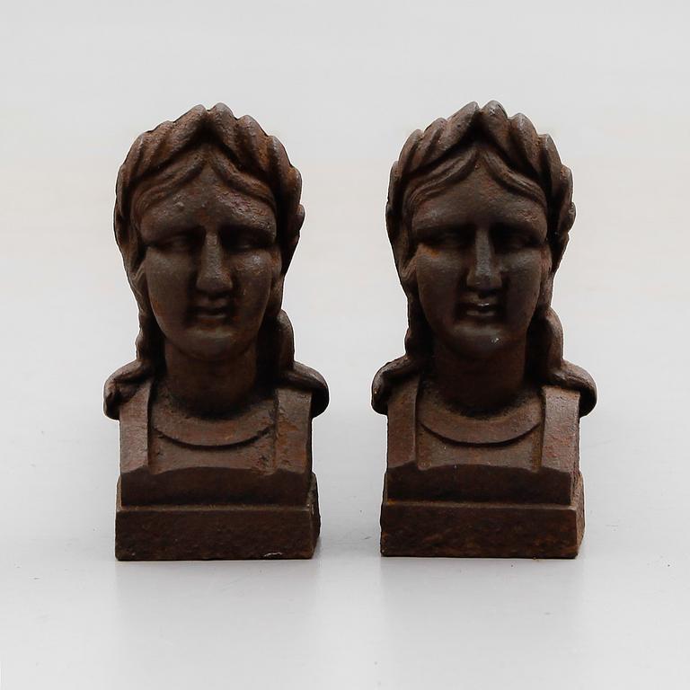 ELDHUNDAR, 1 par, järn, 1900-talets första hälft.