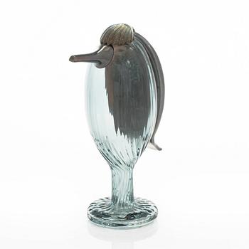 Oiva Toikka, glasfågel, "Waiter", signerad O. Toikka Iittala.
