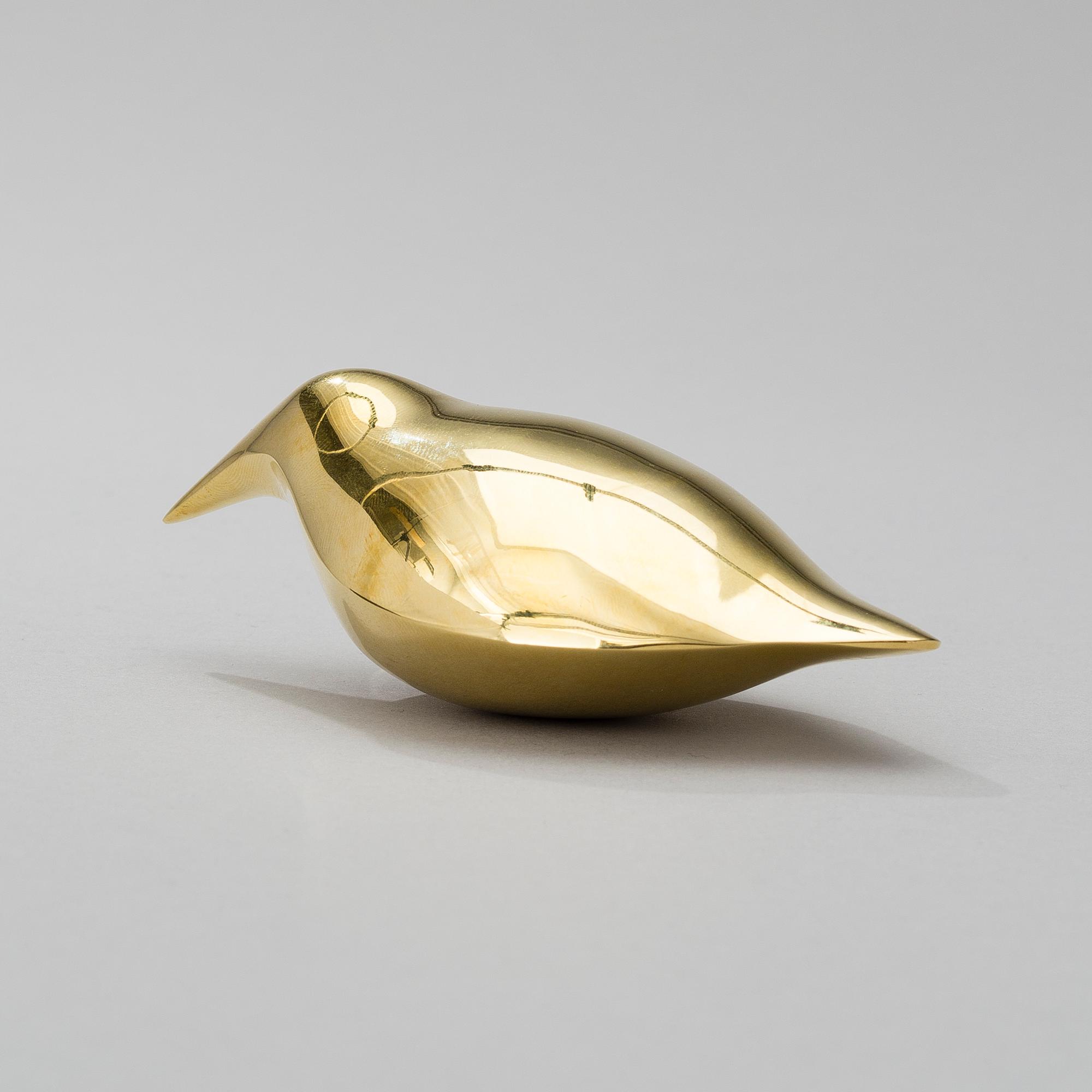 TAPIO WIRKKALA, bird, goldplated bronze.