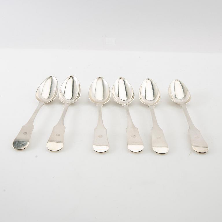 William Lyon spoons 12 pcs silver Gothenburg 1841.
