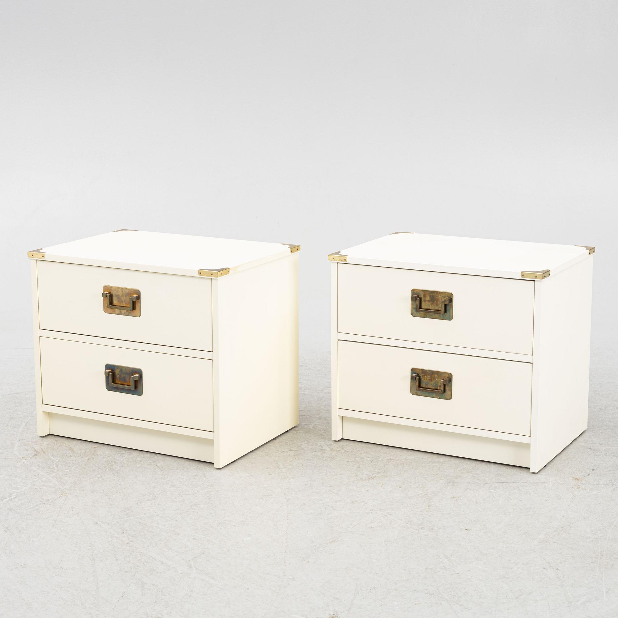 A pair of bedside tables, Nordiska Kompaniet/NK Inredning, second half of the 20th Century.