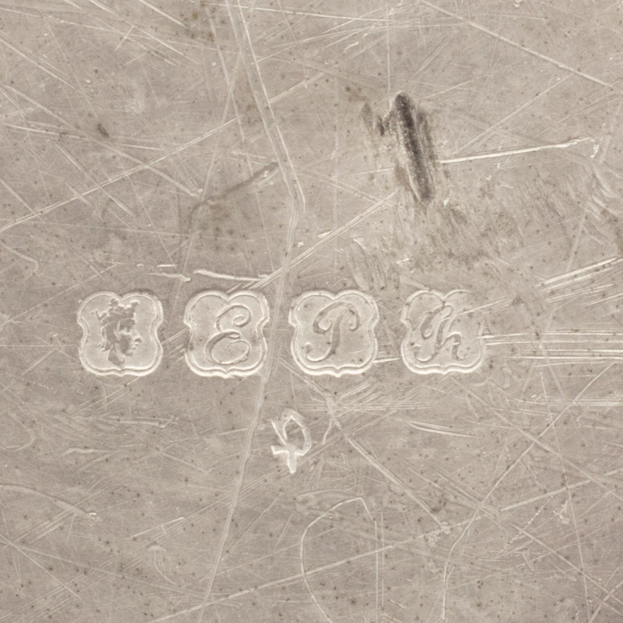 ERIC PETTERSSON KRIETZ (mästare i Stockholm 1753-95/1805)  fat tenn Stockholm 1774 fyrstämplat.