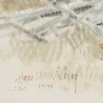 HARALD WIBERG, watercolour, signed and dated Lebo 1976.