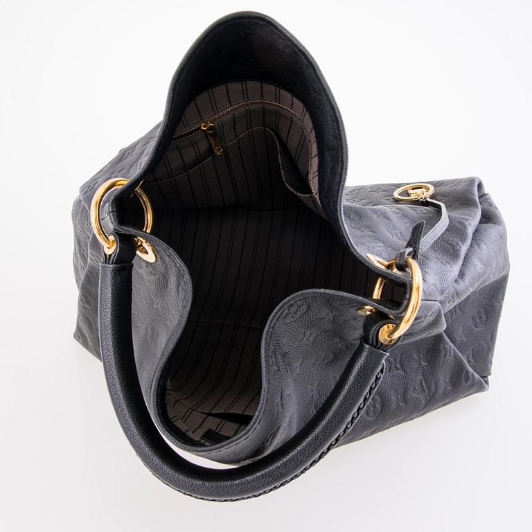 LOUIS VUITTON Black Monogram Empreinte Artsy MM Bag.