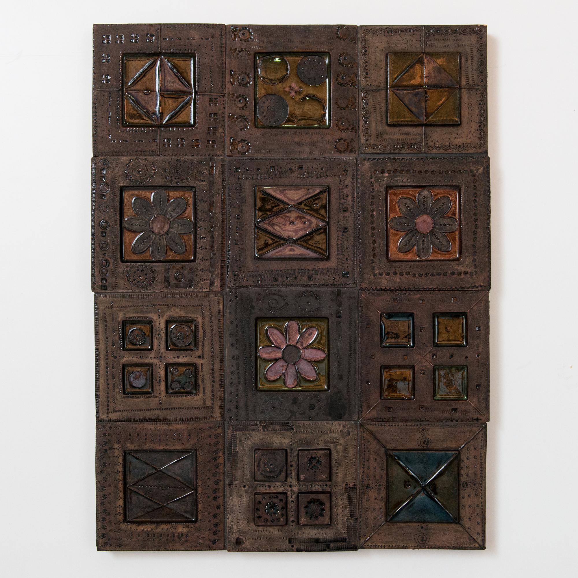 Rut Bryk, a 1960's relief signed Rut Bryk.