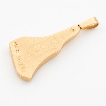 Pendant, 18K gold with small brilliant-cut diamonds.