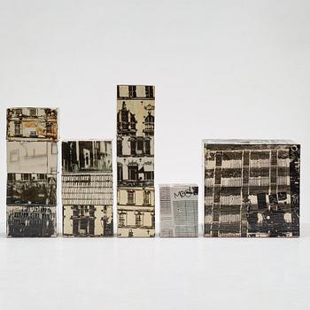 Ylva Wilhelmina Franzén, a group of five stoneware sculptures, 2000's.