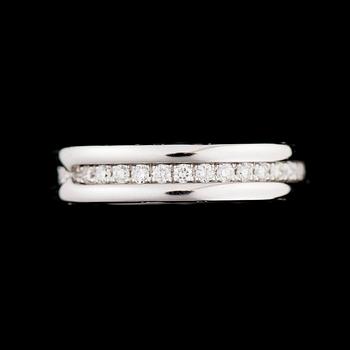 A RING, brilliant cut diamonds, 18K white gold. Bulgari "B.zero1".