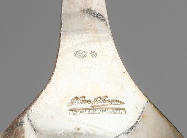 BESTICKSERVIS, 99 delar, sterlingsilver,"Susanne", Hans Hansen, Danmark, 1900-talets andra hälft. 1937 g.