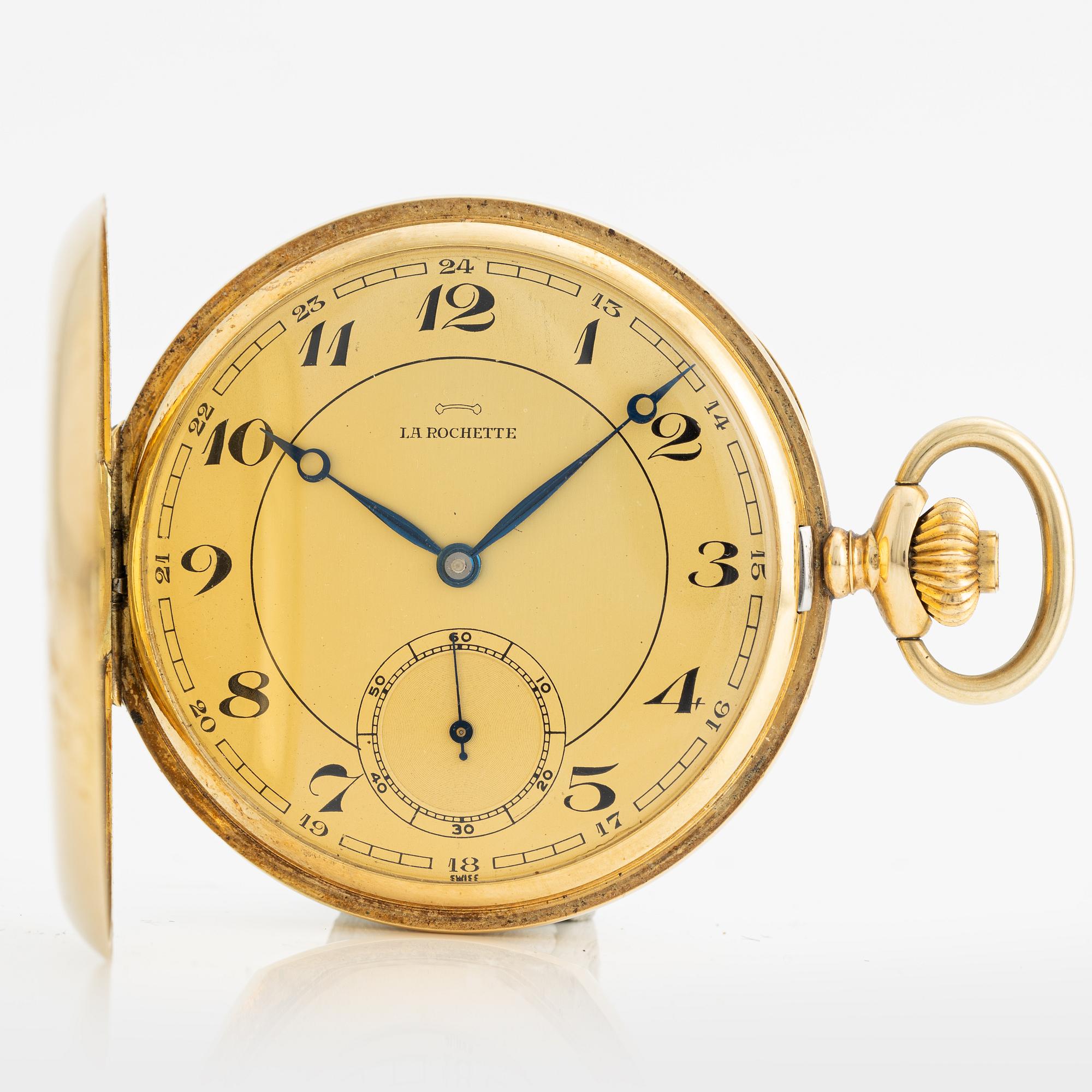 La Rochette, pocket watch, hunter, 49 mm.