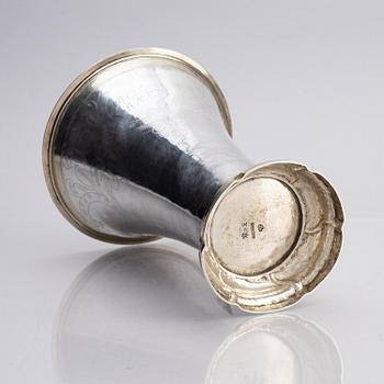A Swedish parcel-gilt silver beaker, mark of Carl Fredrik Seseman, Arboga 1797.