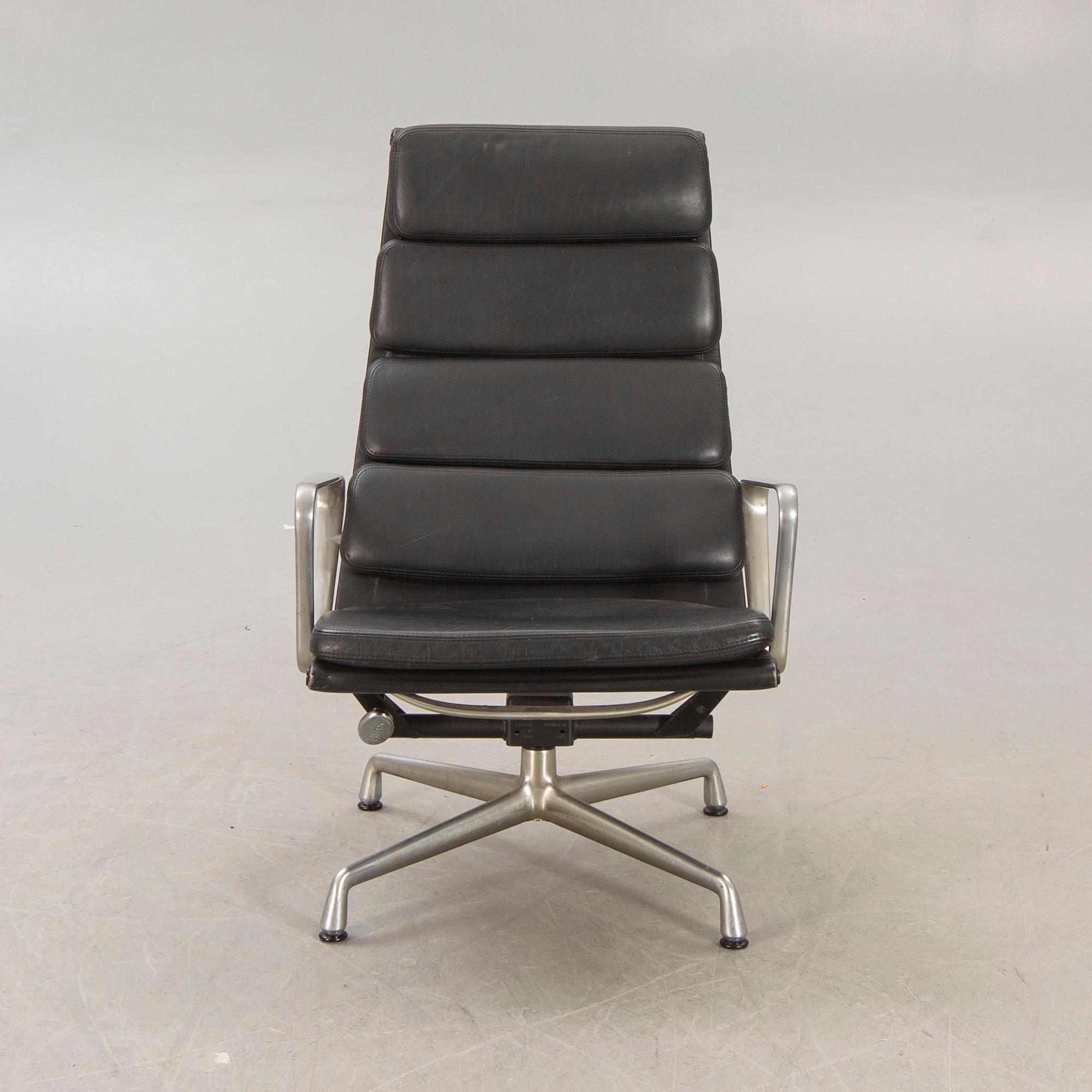 A Charles & Ray Eames Soft Pad EA 222 easy chair Vitra later part of the 20th century.