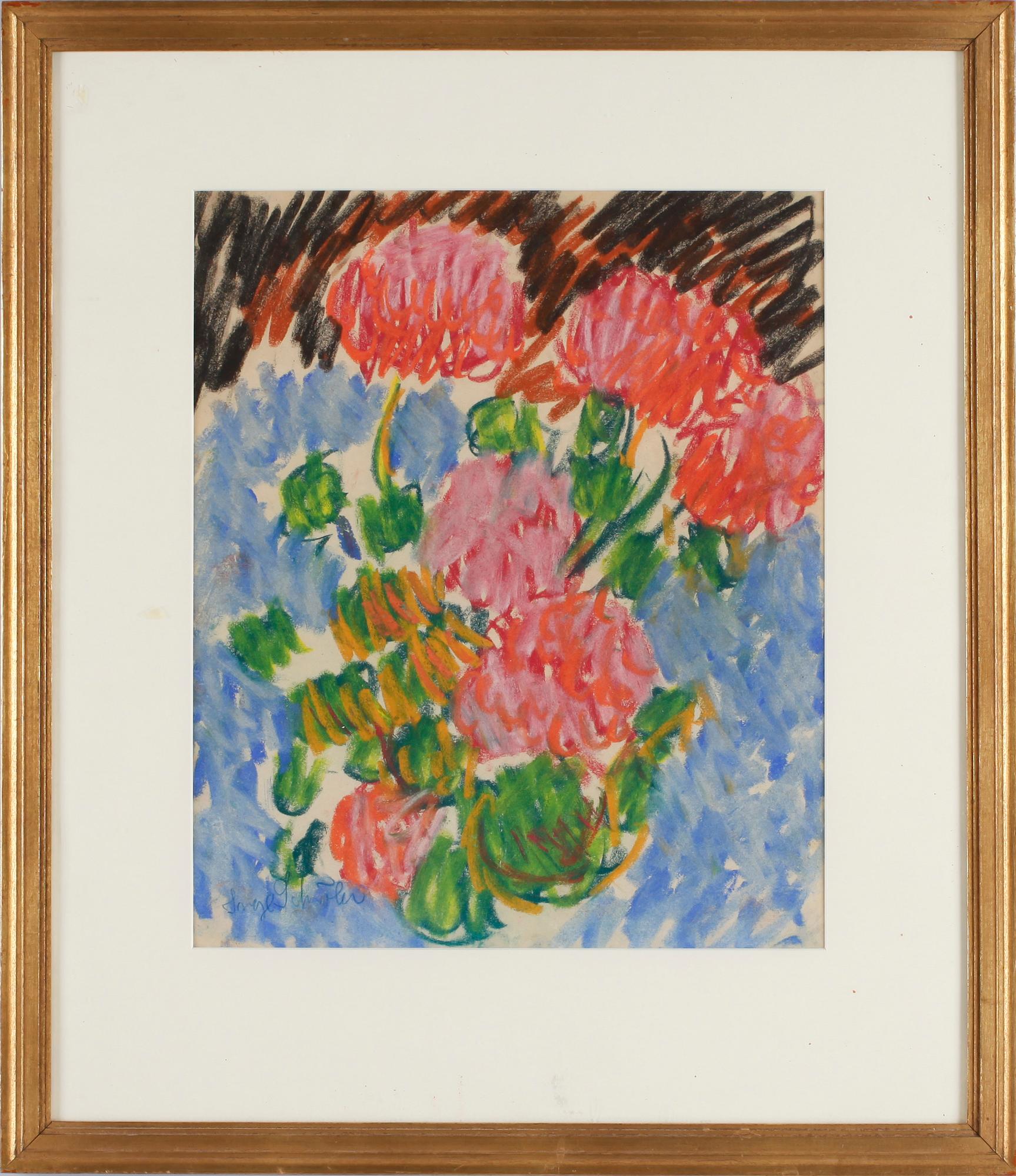 INGE SCHIÖLER, pastell, sign.