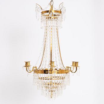 A Gustavian style channdelier, first half of the 20th Century.