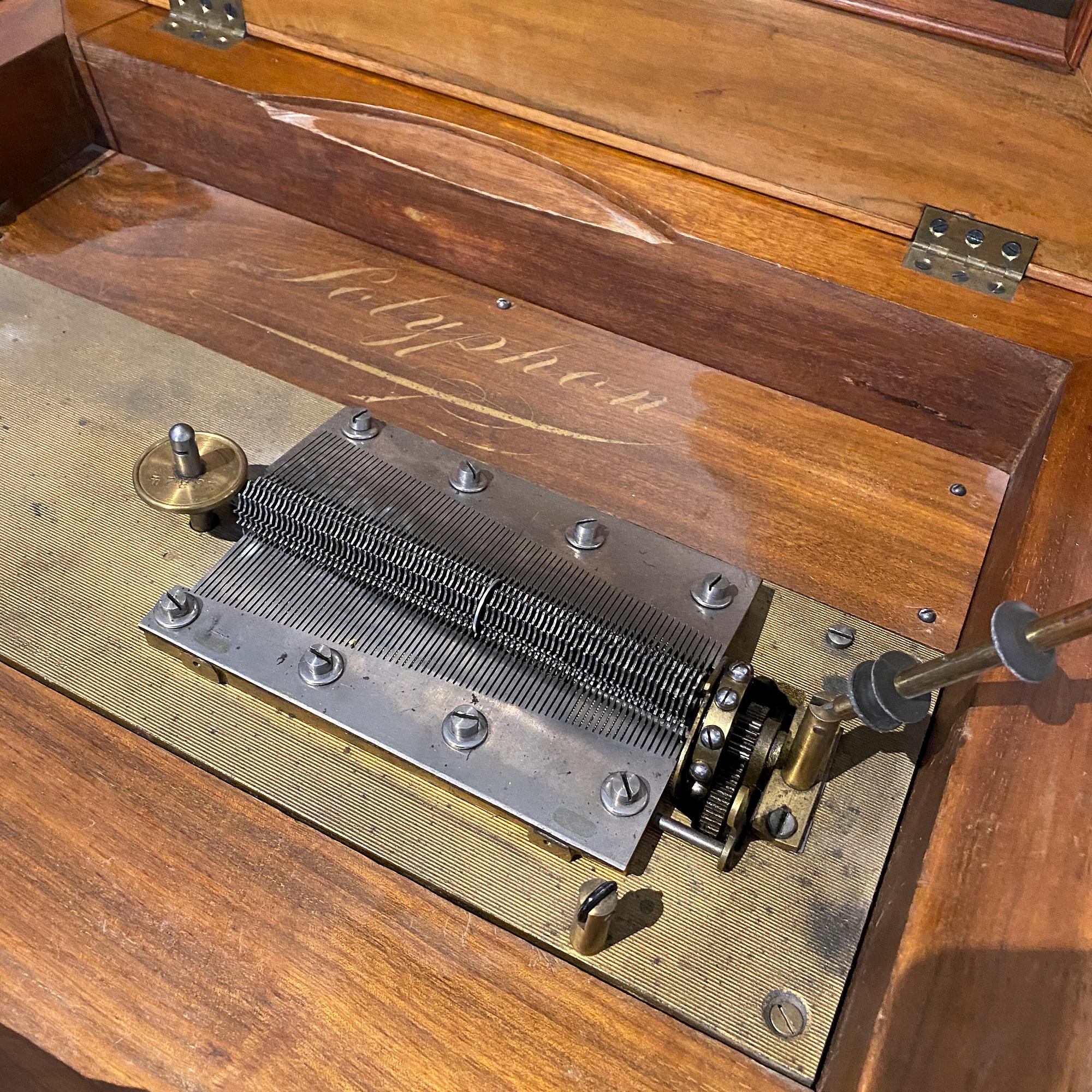 A German Symphonion music box, Jul. Heinr. Zimmermann, Leipzig, late 19th Century.