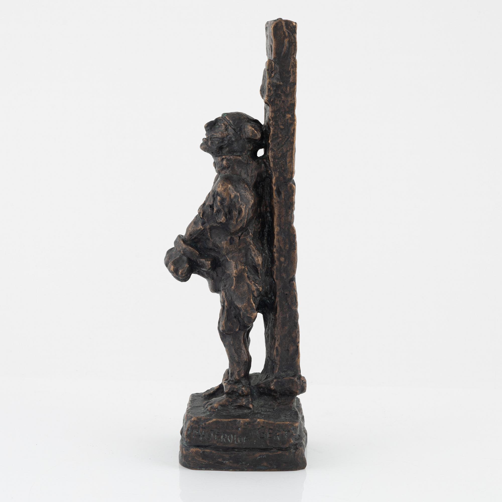 Bror Marklund, sculpture, signed, foundry mark, bronze, height 35.5 cm.