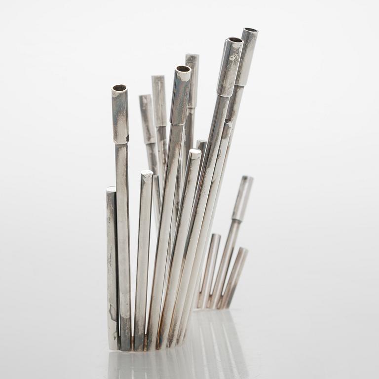 Carl F. Christiansen, candelabrum, silver-plated, Denmark 1960s.