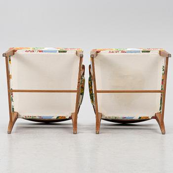 Josef Frank, a pair of model 695 armchairs, Svenskt Tenn.