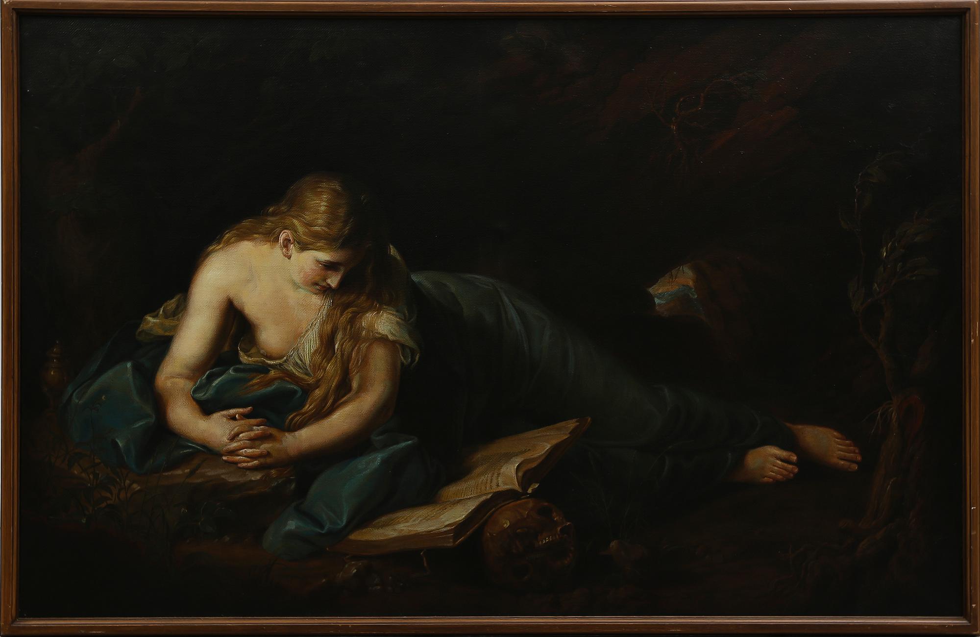 ANTONIO ALLEGRI CORREGGIO, kopia efter, olja på duk, sannolikt 1800-tal.