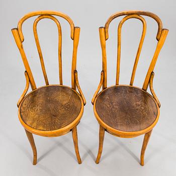 A SET OF SIX BENTWOOD THONET CHAIRS from the first half of the 20th Century. Produced for the Russian market.