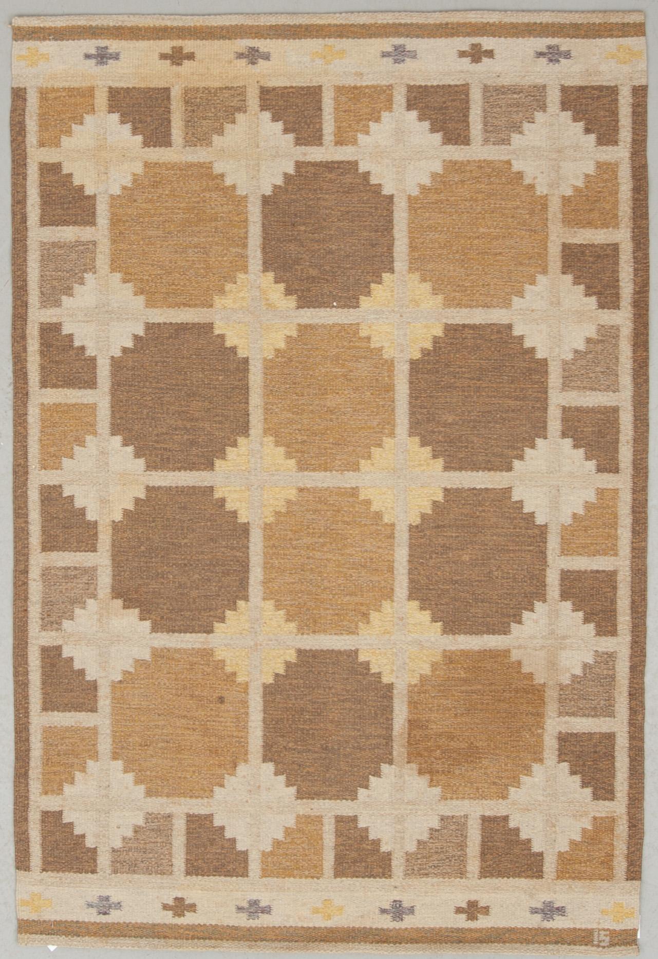 MATTA, rölakan, monogramsignerad IS (Ingegerd Silow), 200x 135 cm.