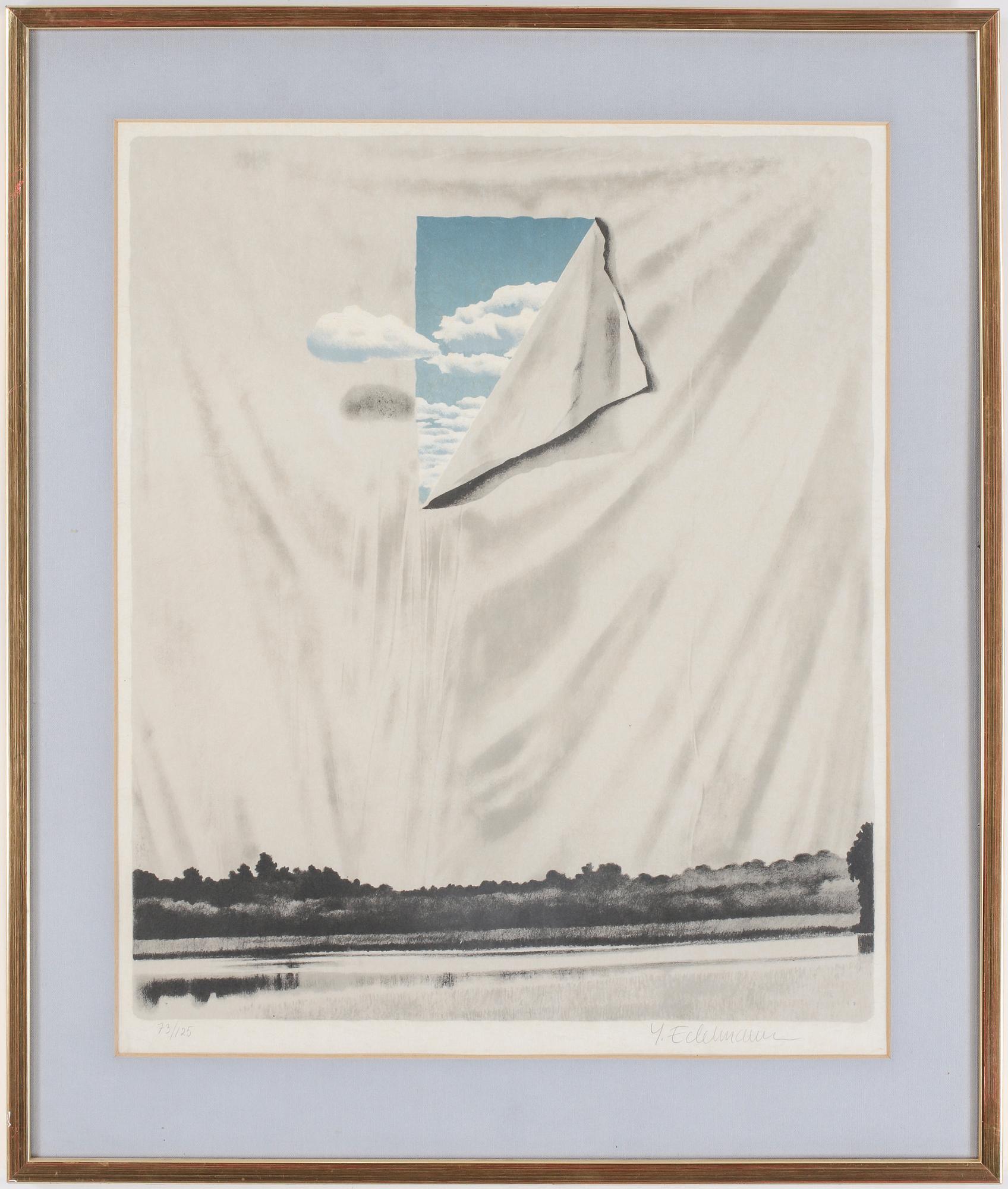 YRJÖ EDELMANN, färglitografi. Signerad och numrerad 73/125.