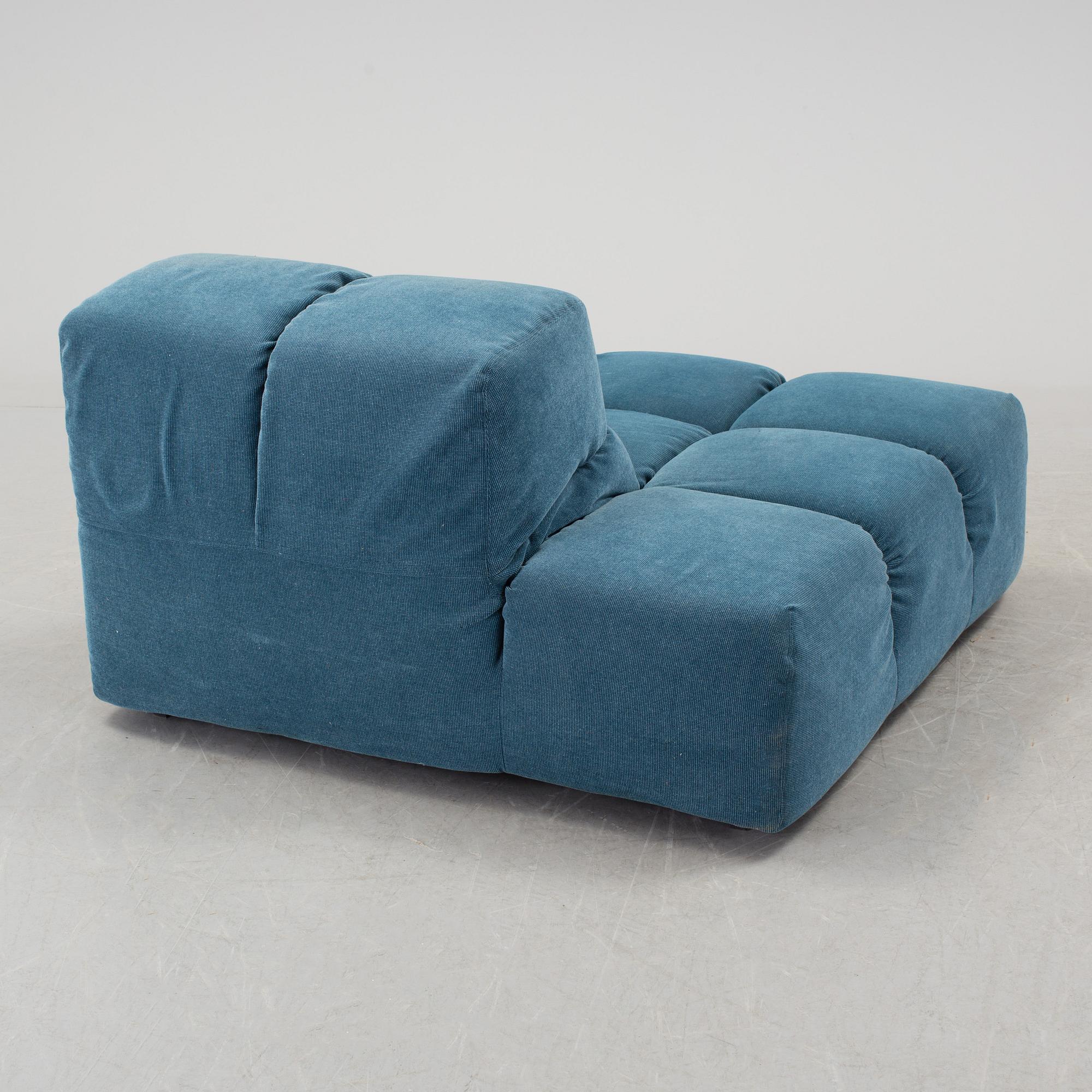 A twp sectioned "Tufty time" sofa by Patricia Urquliola for B&b Italia.