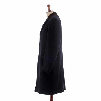 PARK HOUSE, a dark blue wool and cashmere coat / covert coat, size 54.