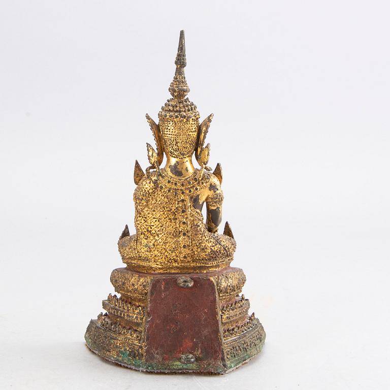 A bronze figure of buddha, Thailand, Bangkok, circa 1900.