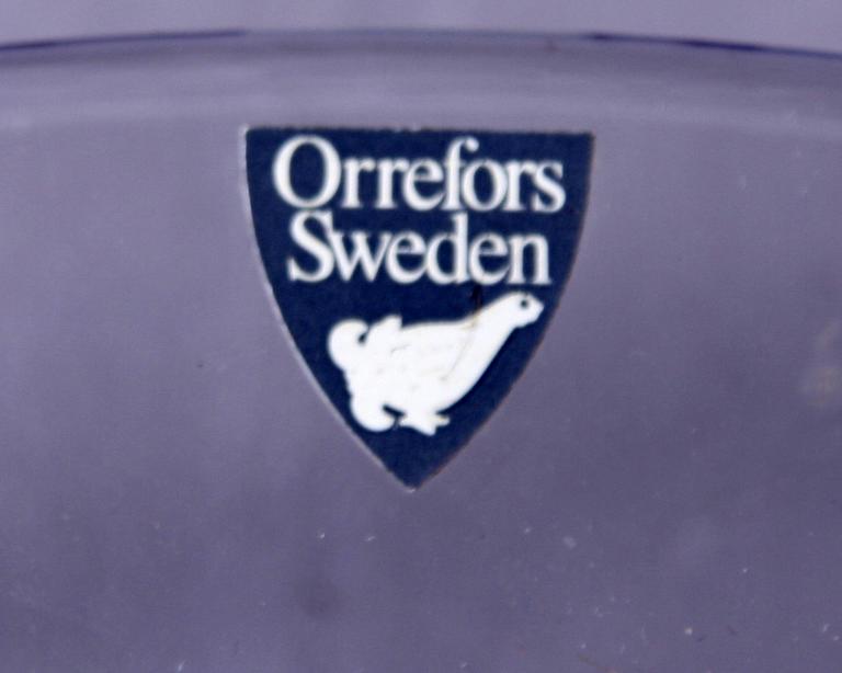 FAT, 2 st, glas, Orrefors samt Gösta Sigvard,  Lindshammar Glasbruk.