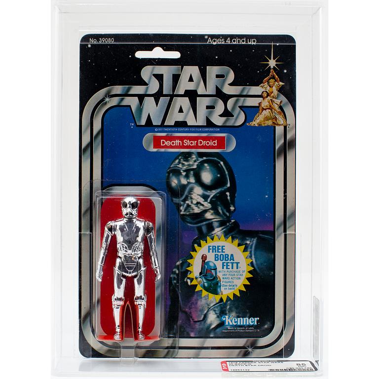 STAR WARS, Death Star Droid, 20 back-g, AFA 85 NM+, Kenner 1978.