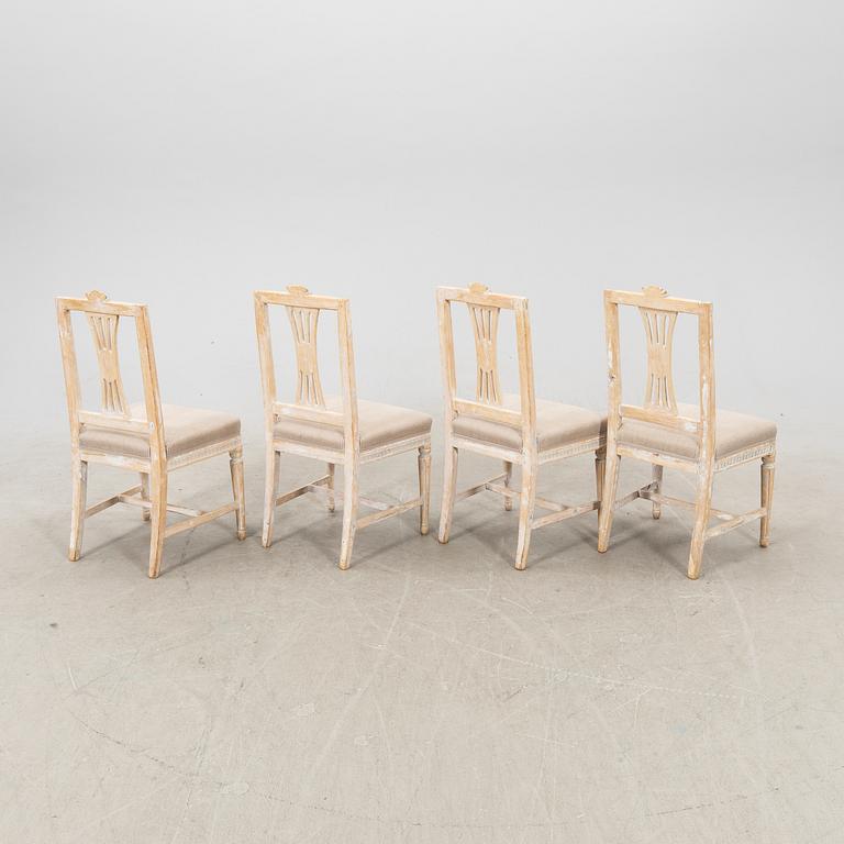 A set of seven late gustavian chairs from the first half of the 19th century Lindome.
