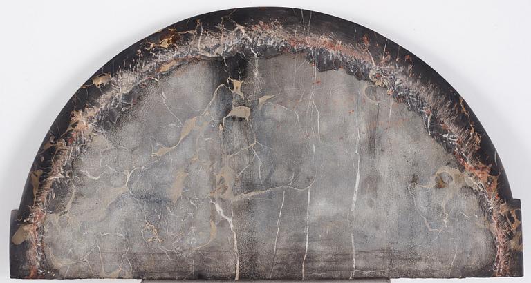 The "De Geer cabinets" a pair of demi-lune cabinets by Georg Haupt (master in Stockholm 1770-1784), Gustavian.