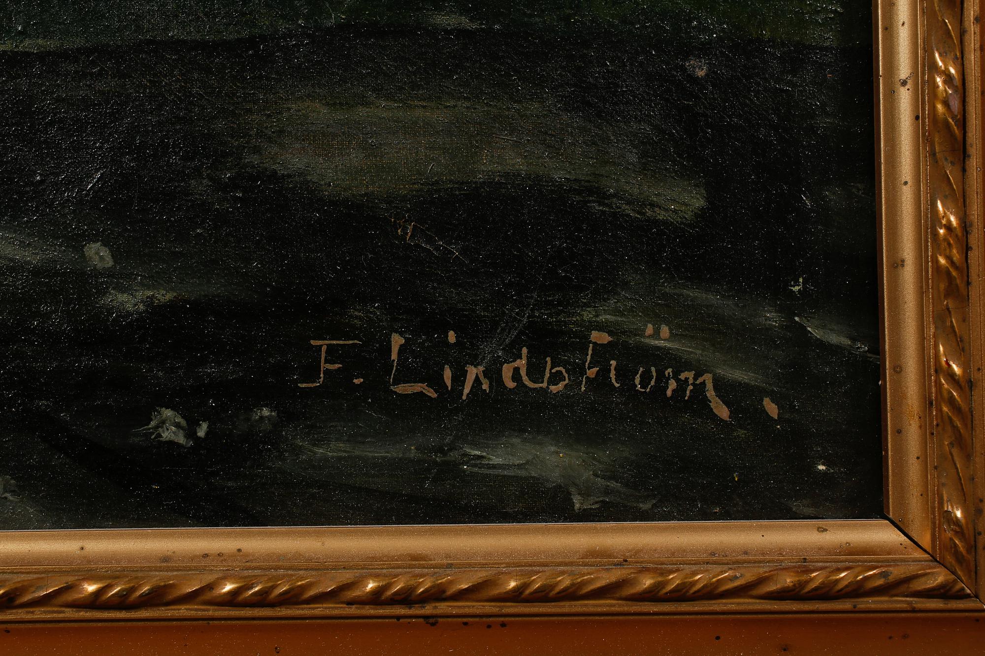 FRITZ LINDSTRÖM, olja på duk, signerad.