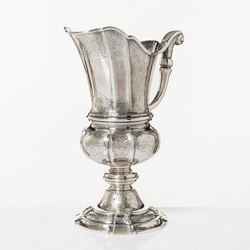 A sterling silver pitcher, Denmark, mid 20th Century.