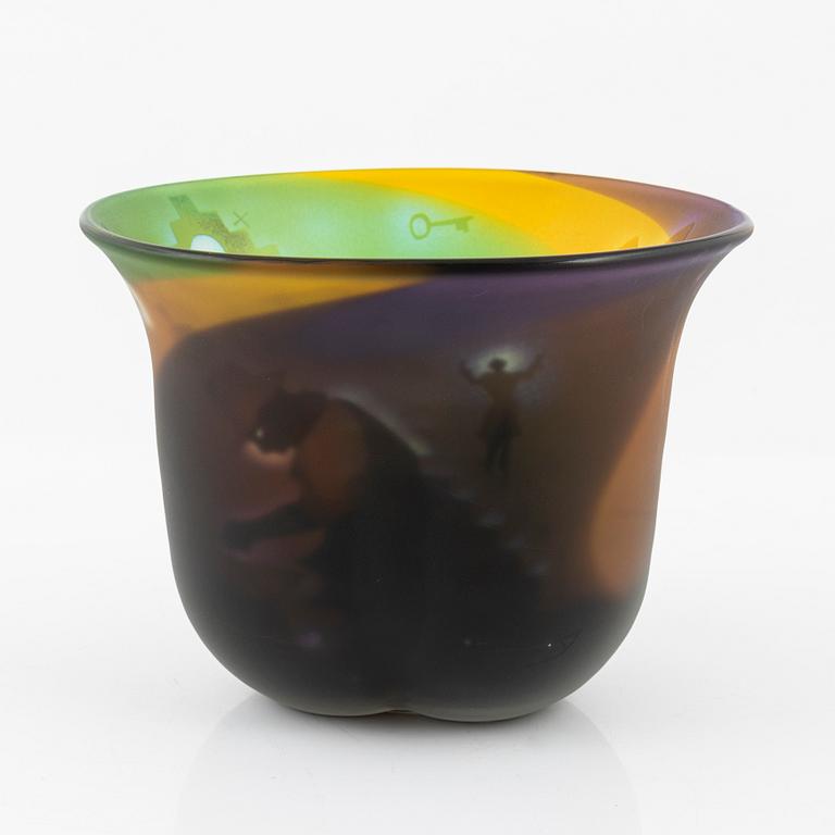 Bertil Vallien, a unique glass bowl, Kosta Boda.