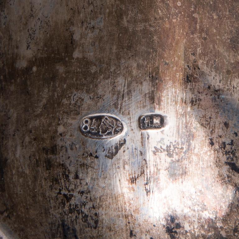 SERVERINGSSKÅL, silver, Ryssland, St.Petersburg ca 1900, Morosov, vikt 1276 g.