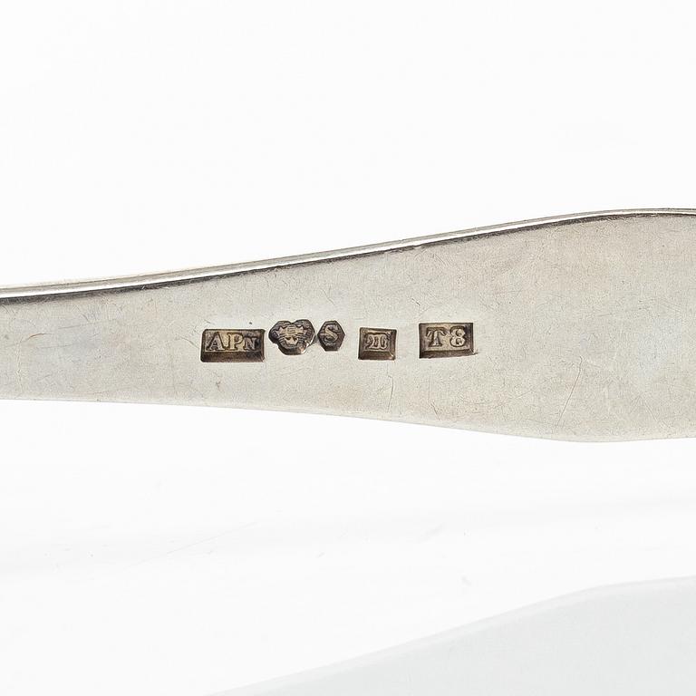 Wiwen Nilsson, and Axel Pettersson, 19 pieces of silver cutlery, 1940s.