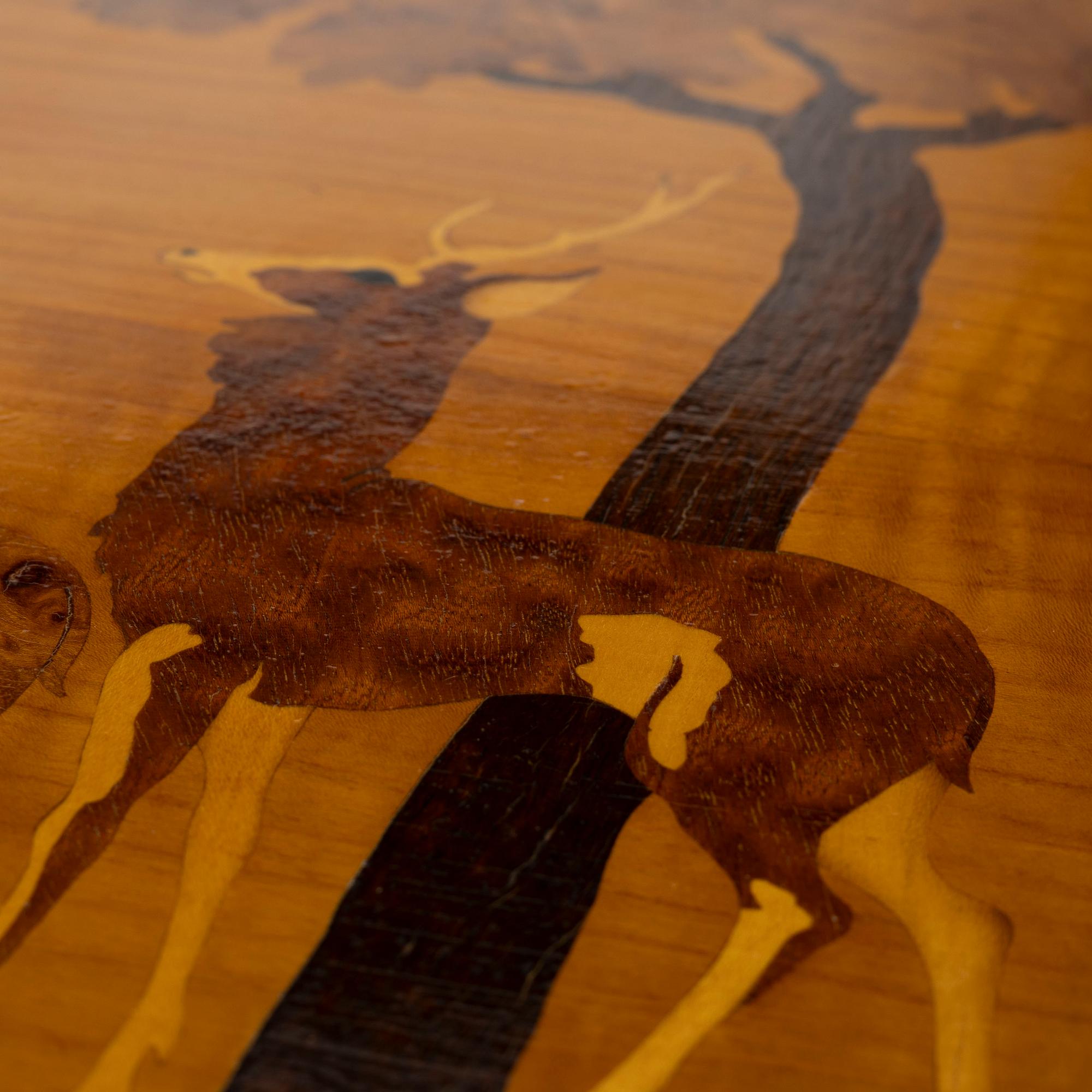 Birger Ekman, Tray, Mjölby Intarsia, 1940.