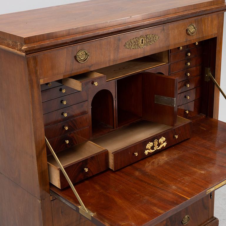 A Swedish Empire secretaire by J. Öman, master 1815-1833.