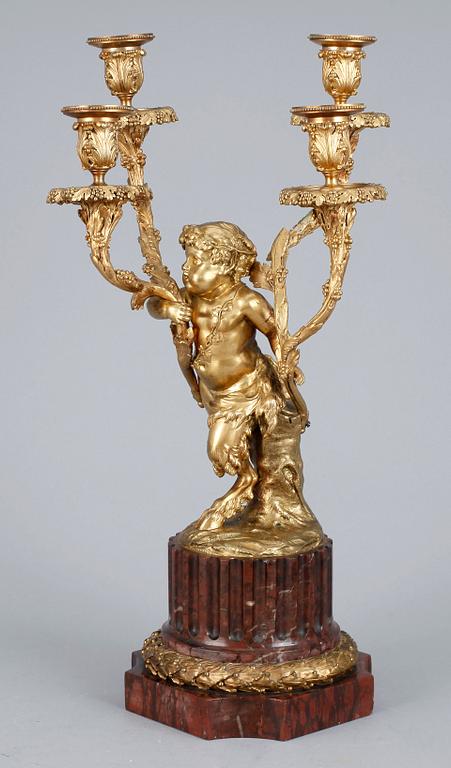 Kandelaber för fyra ljus, 1800-tal, efter model av Louis-Felix de la Rue, Louis XVI-stil.