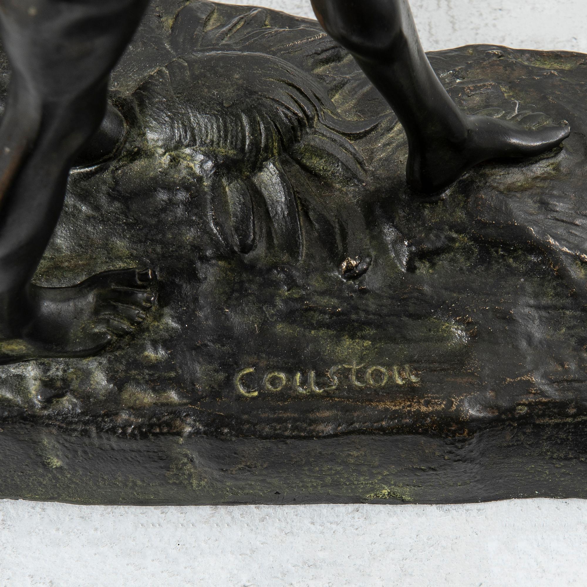 Guilliaume Coustou, after, skulptur, brons, "Chevaux de Marly".