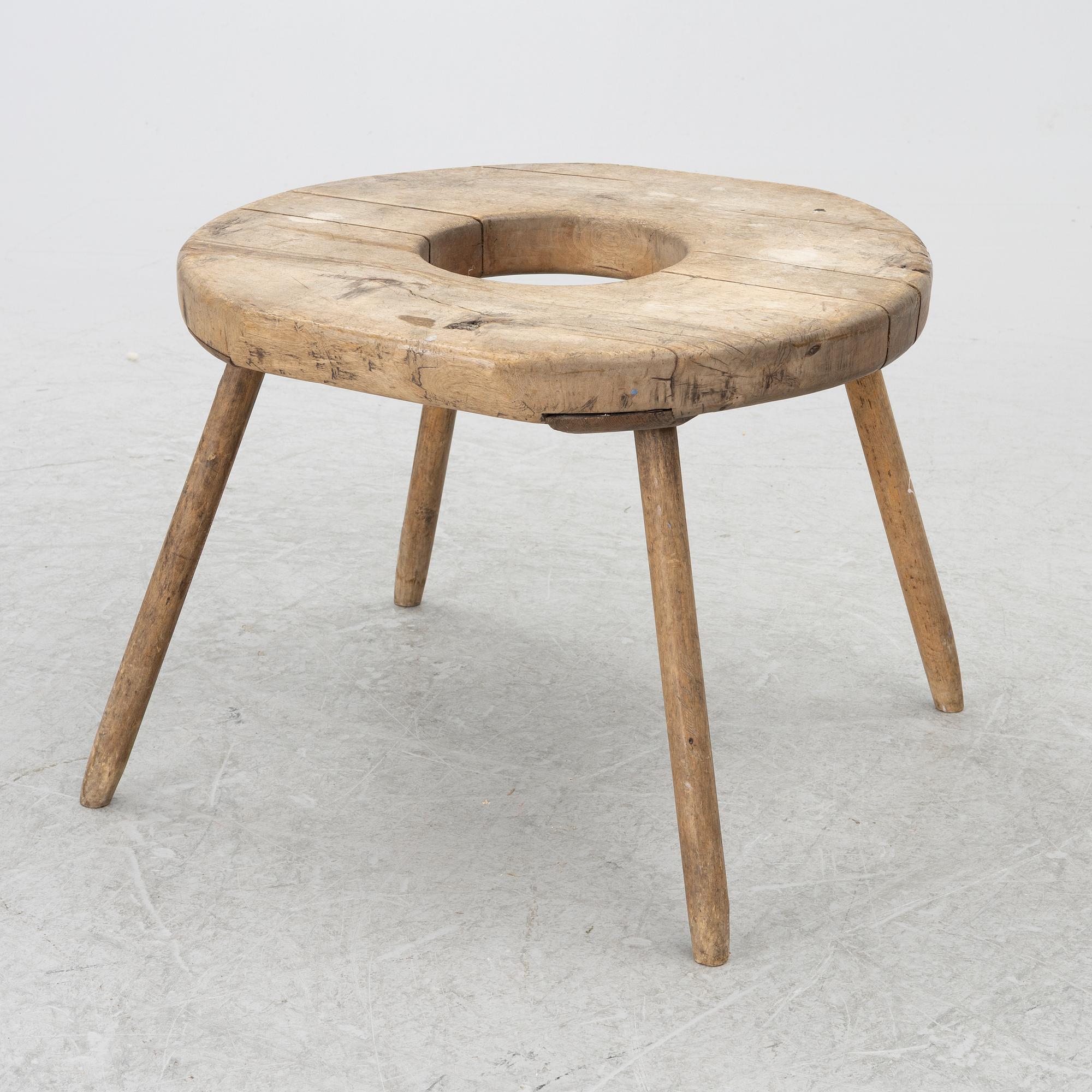 Stool, folk art probably 19th century.