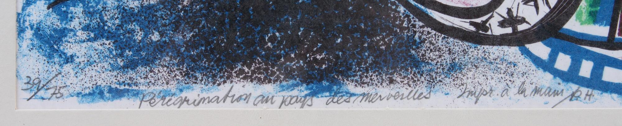 POUL HOLSBY, färglitografi, sign o numr 39/75.