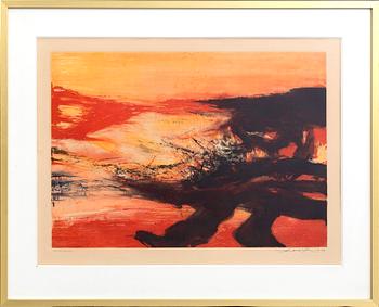 An ZAO WOU-KI colour etching, signed Epreuve d'Artiste and dated -74.