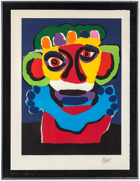 KAREL APPEL, lithograph in colours, signed, numbered EA 9/20.