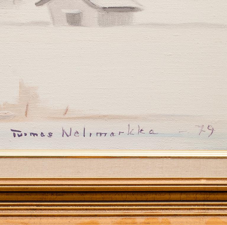 TUOMAS NELIMARKKA, öljy kankaalle, signeerattu ja päivätty -79.
